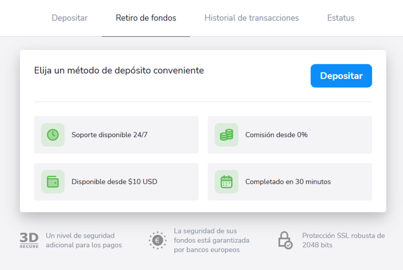 como retirar el dinero de Stockity, como hacer un deposito en Stockity