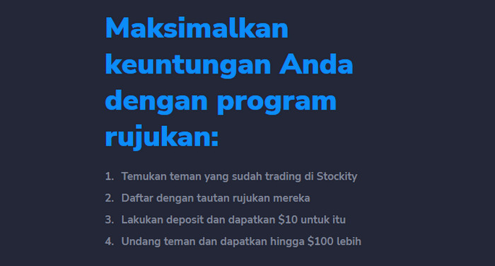 stockity no deposit bonus, kode promo stockity hari ini